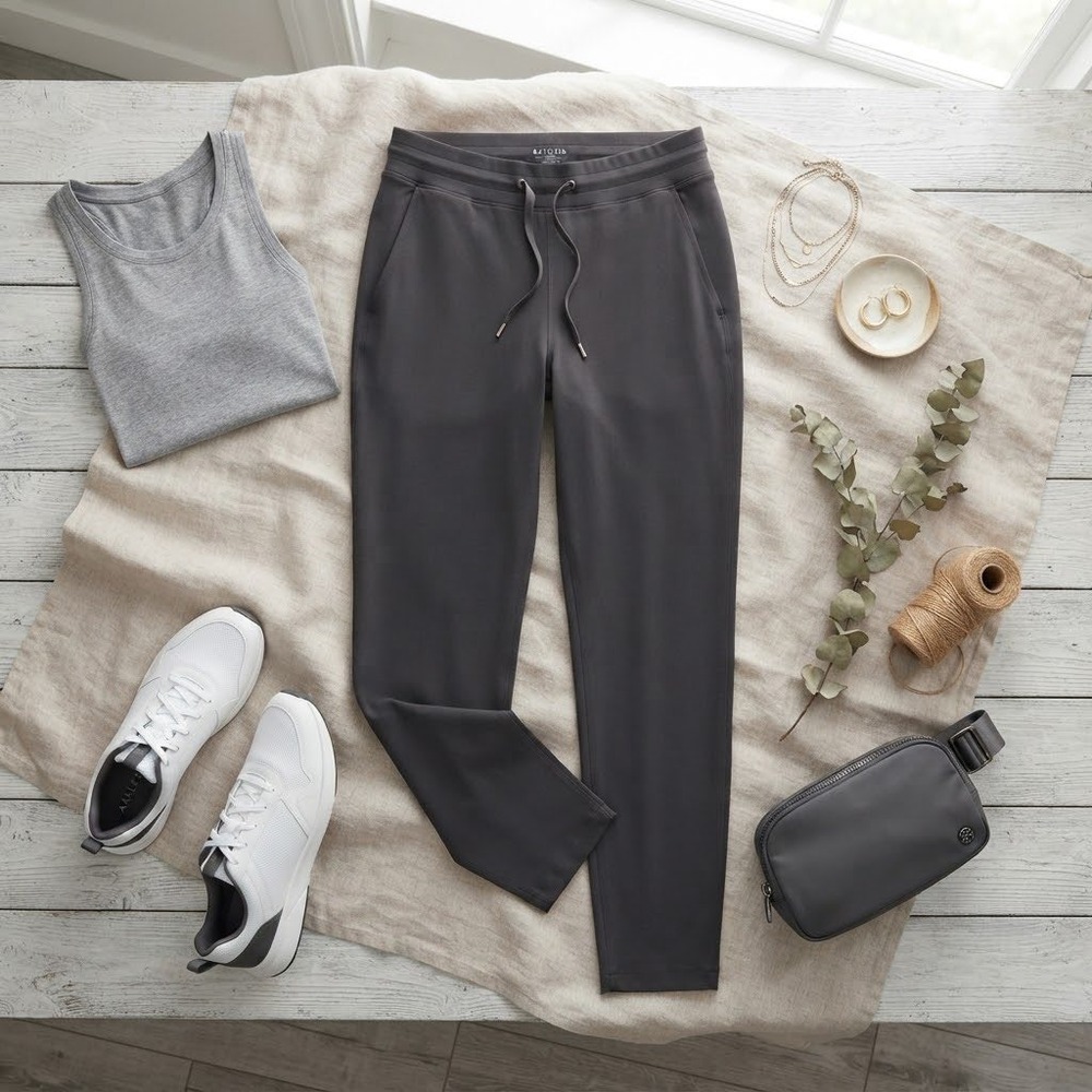 Athleta Trekkie North Joggers Dark Gray Charcoal Hiking Pants Womens 6T Tall